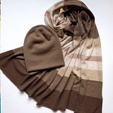 Комплект шарф-палантин и шапка-бини